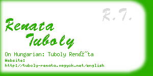 renata tuboly business card